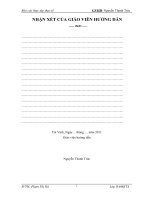 Kế Toán Xác Định Kết Quả Kinh Doanh Năm 2010 tại Công ty TNHH TM - DV- May Mặc Hòa Sơn tại Huyện Thuận An, Tỉnh Bình Dương