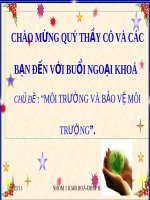 môi trường và bảo vệ môi trường