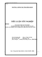 XÂY DỰNG ĐỘI NGŨ TRÍ THỨC NGÀNH GIÁO DỤC –ĐÀO TẠO  HUYỆN AN LÃO  TRONG SỰ NGHIỆP CÔNG NGHIỆP HÓA ,HIỆN ĐẠI  HÓA ĐẤT NƯỚC