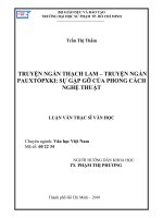 Truyện ngắn Thạch Lam- truyện ngắn Pauxtopxki: sự gặp gỡ của phong cách nghệ thuật