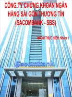 CÔNG TY CHỨNG KHOÁN NGÂN HÀNG SÀI GÒN THƯƠNG TÍN (SACOMBANK - SBS)