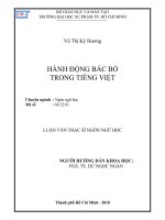 Hành động bác bỏ trong tiếng Việt