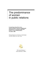 The predominance of women in public relations