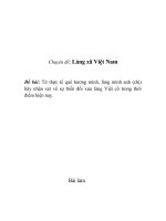 sự biến đổi xưa làng Việt cổ trong thời điểm hiện nay.