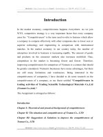 Competitiveness in trading activities of Trading Scientific Technological Materials Co.,Ltd (Tramat Co.,Ltd)