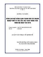 392 Nâng cao khả năng cạnh tranh cho các doanh nghiệp nhỏ và vừa của Việt Nam trong tiến trình hội nhập vào WTO