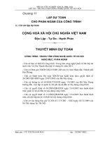 lập dự án cho phần ngầm đồ án công trình trung tâm công nghệ quốc tế Hà Nội - HITC