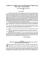 Nghiên cứu triển vọng quan hệ kinh tế thương mại Việt Nam-Trung Quốc