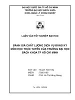 Đánh giá chất lượng dịch vụ đăng kí môn học trực tuyến của trường ĐH Bách Khoa TP.HCM