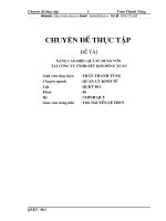 NÂNG CAO HIỆU QUẢ SỬ DỤNG VỐN TẠI CÔNG TY TNHH DỆT KIM ĐÔNG XUÂN