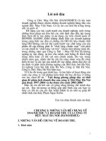 vận dụng phương pháp dãy số thời gian để phân tích doanh thu của công ty Dệt may Hà Nội giai đoạn 1997-2004 và dự đoán cho năm 2005-2006