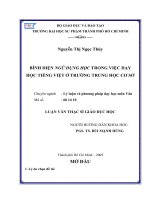 Bình diện ngữ dụng học trong việc dạy học tiếng Việt ở trường trung học cơ sở