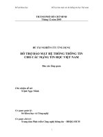 HỖ TRỢ BẢO MẬT HỆ THỐNG THÔNG TIN CHO CÁC MẠNG TIN HỌC VIỆT NAM