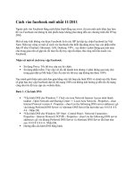 Cách vào facebook mới nhất 11/2011