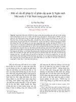 Một số vấn đề pháp lý về phân cấp quản lý Ngân sách Nhà nước ở Việt Nam trong giai đoạn hiện nay