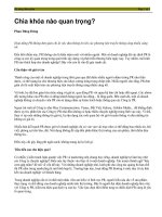 Chìa khóa nào quan trọng?