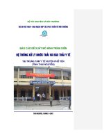 hệ thống xử lý nước thải và rác thải y tế