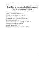 Hoạt động cơ bản của ngân hàng thương mại trên thị trường chứng khoán.