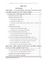 NÂNG CAO NĂNG SUẤT LAO ĐỘNG TRONG SẢN XUẤT NÔNG NGHIÊP Ở VIỆT NAM