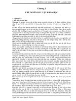 CHỦ NGHĨA DUY VẬT KHOA HỌC