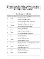 ỨNG DỤNG KIẾN TRÚC HƯỚNG DỊCH VỤ VÀ CÔNG NGHỆ DỊCH VỤ MẠNG TRONG XÂY DỰNG PHẦN MỀM
