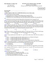 ĐỀ THI TUYỂN SINH ĐẠI HỌC NĂM 2009