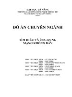 TÌM HIỂU VÀ ỨNG DỤNG MẠNG KHÔNG DÂY