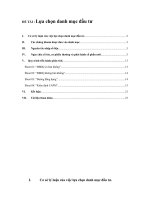 Lựa chọn danh mục đầu tư