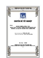 759 Hoàn thiện công tác đào tạo và phát triển nguồn nhân lực trong cơ quan thanh tra chính phủ