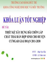 THIẾT KẾ XÂY DỰNG BÃI CHÔN LẤP CHẤT THẢI RẮN HỢP SINH CHO HUYỆN CƯMGAR GIAI ĐOẠN 2011-2030