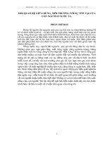 MỐI QUAN HỆ GIỮA RỪNG_MÔI TRƯỜNG VỚI SỰ TỒN TẠI CỦA CON NGƯỜI Ở NƯỚC TA.