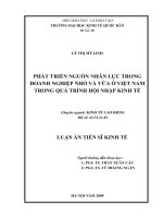 497 Phát triển nguồn nhân lực trong các doanh nghiệp nhỏ và vừa ở Việt Nam trong quá trình hội nhập kinh tế 