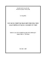 XÂY DỰNG THIẾT BỊ NHẬN BIẾT PHƯƠNG TIỆN GIAO THÔNG SỬ DỤNG CẢM BIẾN TỪ TRỞ