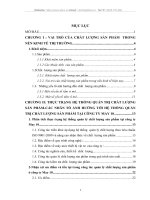 Một số vấn đề về quản lý chất lượng sản phẩm tại công ty May 10