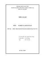 THỰC TRẠNG KINH DOANH TẠI KHÁCH SẠN SUNNY