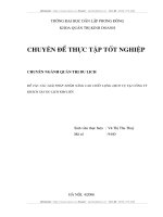 Các giải pháp nhằm nâng cao chất lượng dich vụ tại công tý khách sạn du lịch Kim Liên