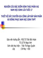 NGHIÊN CỨU ĐẶC ĐIỂM HÌNH THÁI PHẦN VAINAM HỌC SINH LỨA TUỔI 17