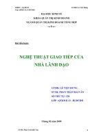 NGHỆ THUẬT GIAO TIẾP CỦA NHÀ LÃNH ĐẠO