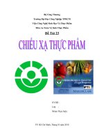 CHIẾU XẠ THỰC PHẨM