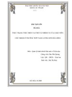 CÔNG TÁC CHỦ NHIỆM LỚP Ở TRƯỜNG TRUNG HỌC PHỔ THÔN1