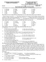 Dề kiểm tra môn tiếng anh khối 12