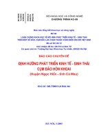 524 Đinh hướng phát triển kinh tế - sinh thái cụm đảo Hòn Khoai (Huyện Ngọc Hiển - Cà Mau)