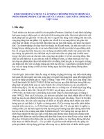 KINH NGHIỆM XÂY DỰNG VÀ ÁP DỤNG CHẾ ĐỊNH TRÁCH NHIỆM SẢN PHẨM TRONG PHÁP LUẬT HOA KỲ VÀ CANADA - KHẢ NĂNG ÁP DỤNG Ở VIỆT NAM