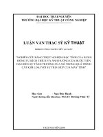 NGHIÊN CỨU BẰNG THỰC NGHIỆM ĐẶC TÍNH CỦA RUNG  ĐỘNG TỰ KÍCH THÍCH VÀ ẢNH HƯỞNG CỦA BƯỚC TIẾN  DAO ĐẾN SỰ T ĂNG TRƯỞNG CỦA Nã TRONG QUÁ TRÌNH  CẮT KIM LOẠI VỚI S Ự TRỢ  GIÚP CỦA MÁY TÍNH