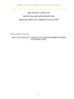 NÂNG CAO NĂNG LỰC CẠNH CỦA CÁC DOANH NGHIỆP BẤT  ĐỘNG SẢN TRONG NƯỚC