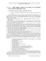 PHÂN TÍCH TÌNH HÌNH TÀI CHÍNH TẠI CÔNG TY VẬN TẢI DẦU KHÍ VIỆT NAM