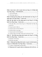 Đánh giá hoạt động sản xuất kinh doanh của Công Ty Cổ Phần Kiến Trúc Phục Hưng – Constrexim