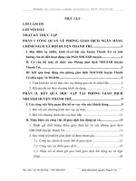 Báo cáo thực tập tại Phòng giao dịch NHCSXH huyện Thanh Trì