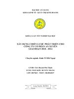 Xây dựng chiến lược phát triển cho công ty cổ phần An Xuyên