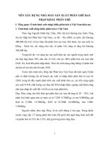 NÊN XÂY DỰNG NHÀ MÁY SẢN XUẤT PHÂN URÊ HAY NHẬP KHẨU PHÂN URÊ